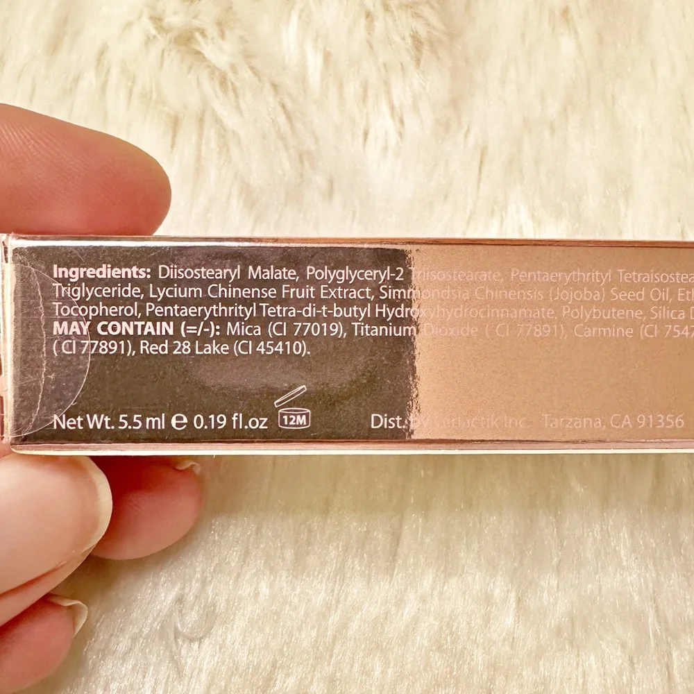 NIB Girlactik Gloss Amour in Crystal Love Clear Pink Full Size 5.5ml